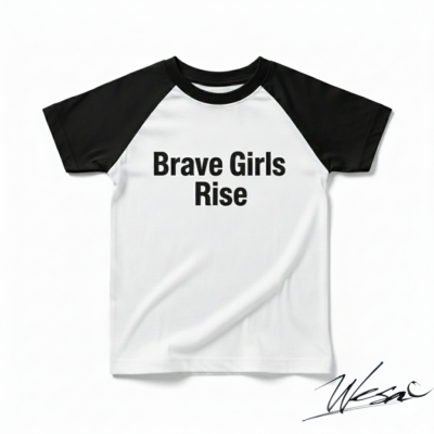 Brave Girls Rise – Kids Empowerment T-Shirt (Black)