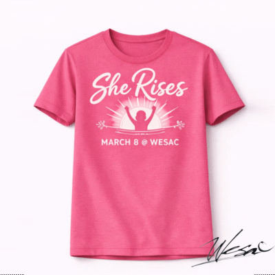 She Rises – March 8 @ WESAC Women’s T-Shirt
